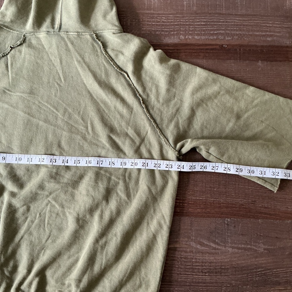 Easel Women’s Green and Cream Patchwork Hoodie - Picture 6 of 7
